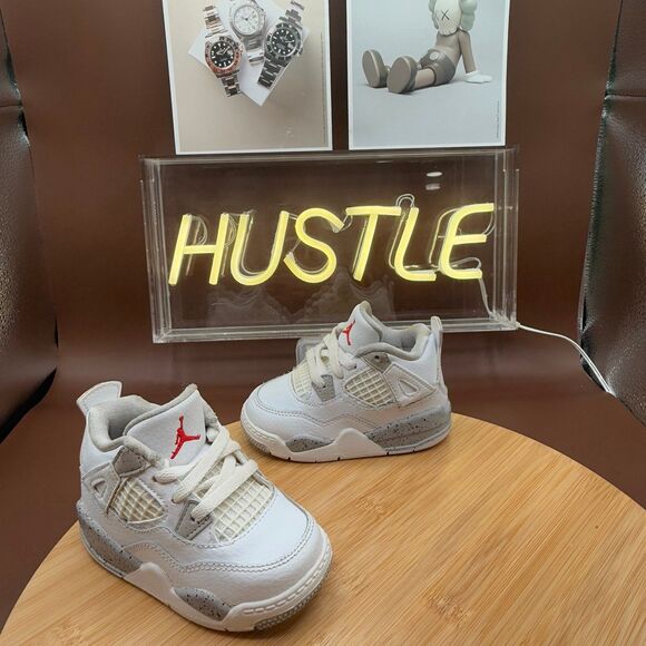 Jordan 4 Retro ‘White Oreo’ (TD) Size 5C - Picture 8 of 10